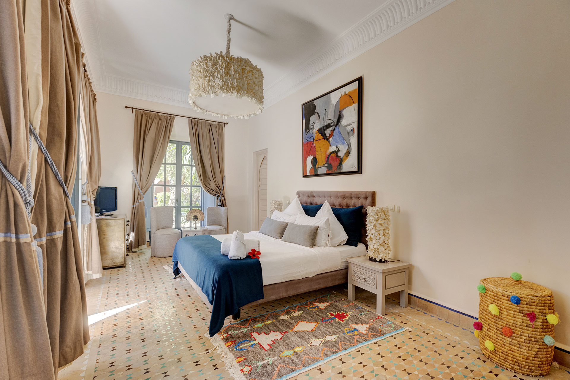 L'intérieur de cette villa à Marrakech comporte la chambre de la princesse.